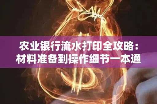 农业银行流水打印全攻略：材料准备到操作细节一本通