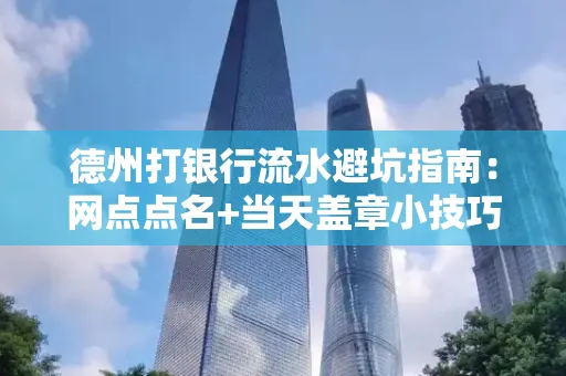 德州打银行流水避坑指南：网点点名+当天盖章小技巧